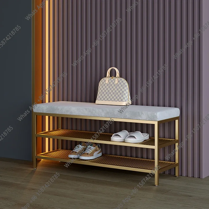 68A Metal Luxury Shoe Rack Nordic Clothing Desk Tower Hidden Shoe Rack Show Dining Seat Cupboard Bench Archivadores Home Furnitu