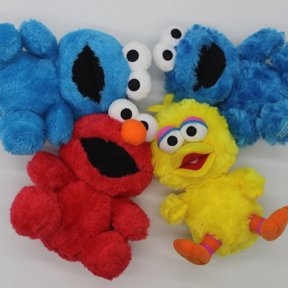 2piece Elmo Big Bird Cookie Monster Plush Toy Early Education Plush Toys for Children Perfect as Gifts