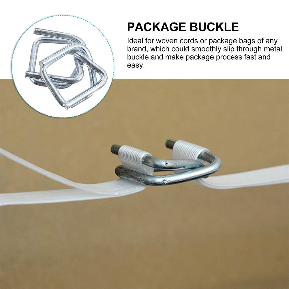 

50pcs Galvanized Strapping Buckles Durable Lightweight for Strapping DIY Webbing Belts Luggage Backpacks Packing