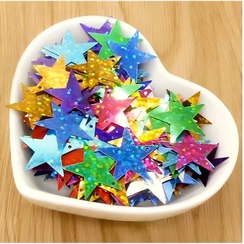10g Multicolor Sequins Star Sparkling Spangle Paillette Sewing DIY Accessories Wedding Craft Decorations 19x19mm CP0808