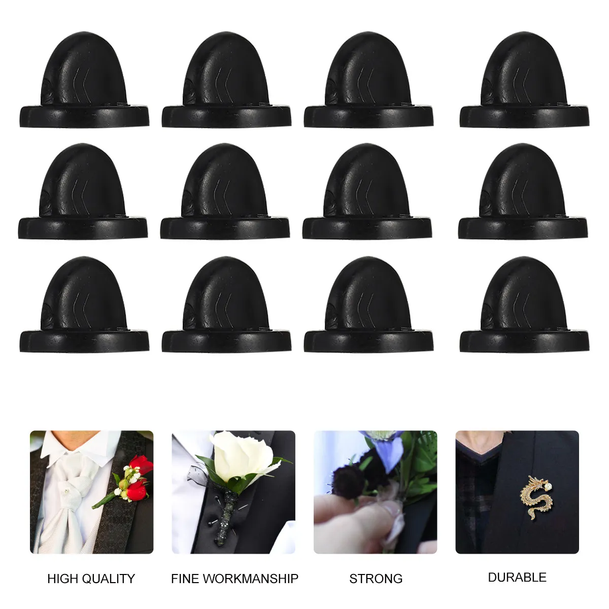 

50Pcs Professional Brooch Clutch Backs for Lapel Pins Tie Tacks Badges Jewelry Making DIY Craft Supplies Pin Back Replacement