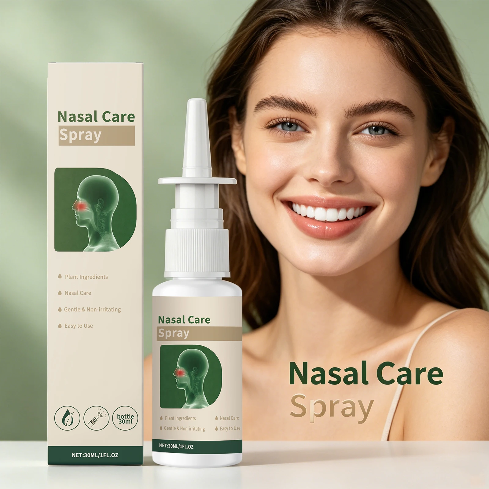 Nasal Cleaning Spray Relieve Nasal Cavity Congestion Soothing Mucosa Discomfort Remove Dirt Herbal Plant Nourish Nose Care Spray