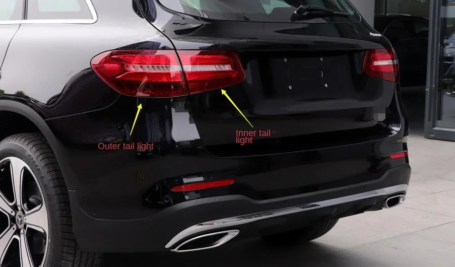 for Mercedes Benz GLC 2016-2019  Car Rear Taillight Shell Brake Lights Shell Replace Auto Rear Shell Cover Lampshade