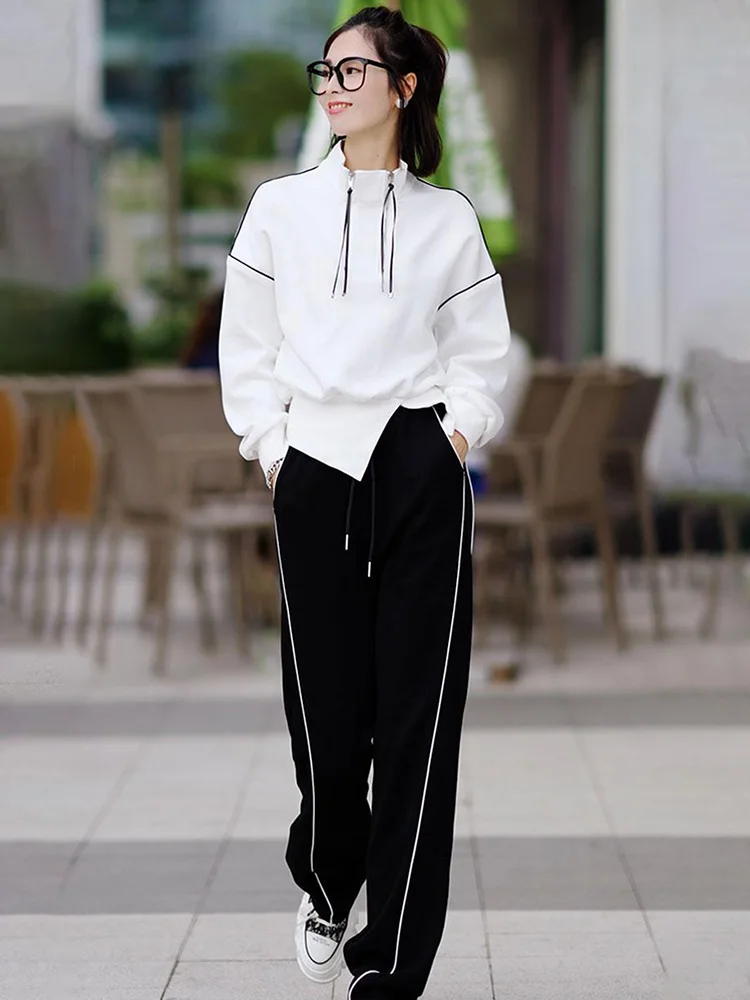 New Pant Sets Women Wide-leg Pants Suit Fashion Long Sleeve Tops With Casual Pants Two Piece Set Conjuntos Para Mujeres 2 Piezas