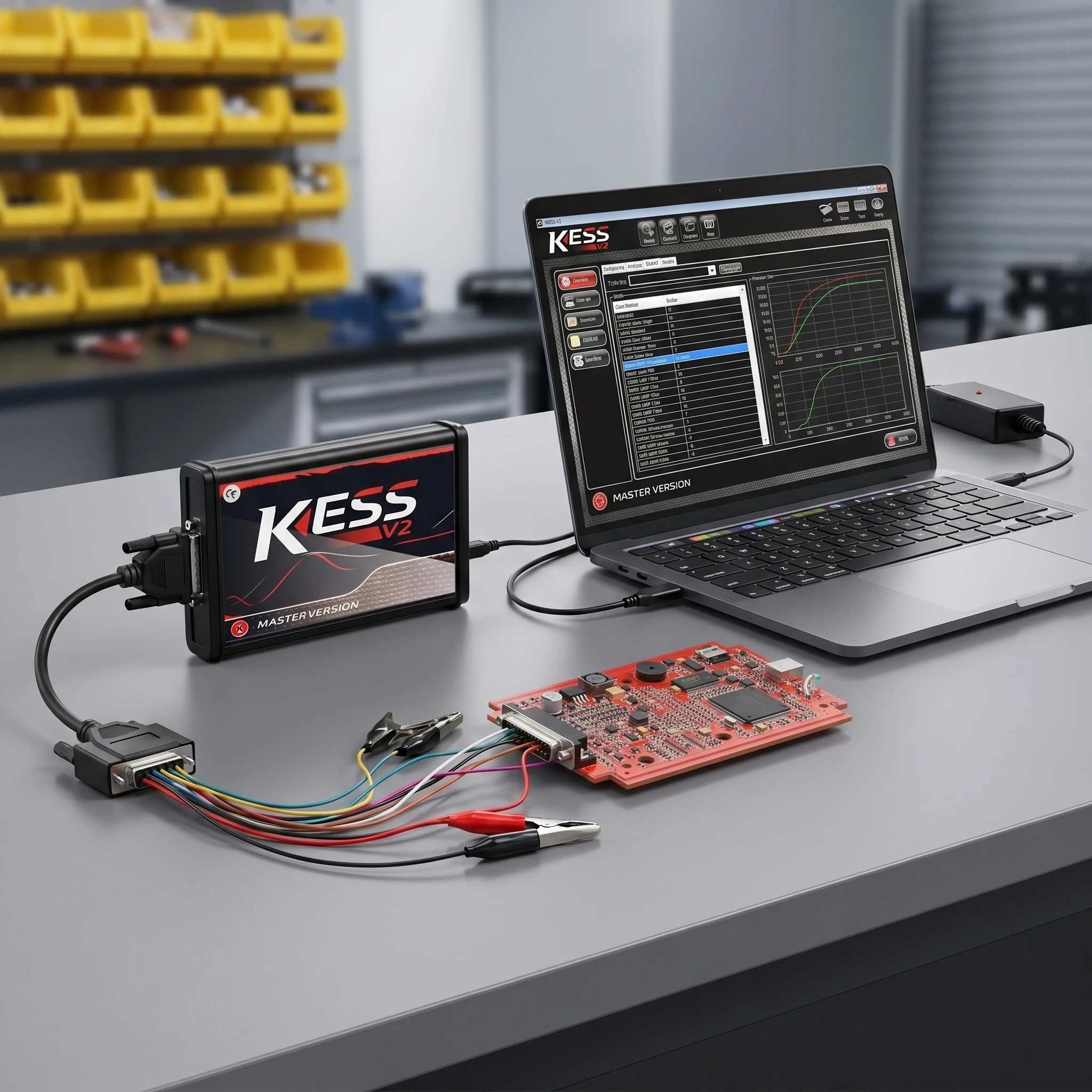 Red KESS V2 Online Unlimited EU Kess V5.017 2.80 ECU Chip Tuning Kit K Tag V7.020 OBD2 Car ECU Programmer Tool - view 3