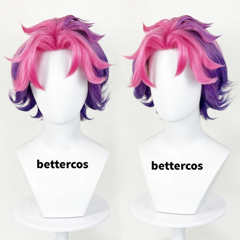 Kayn Cosplay Wig Game LOL Heartsteel Shieda Kayn Short Heat Resistant Synthetic Hair Party Wigs + Wig Cap