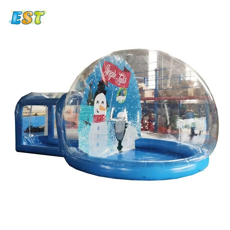 China factory pvc 3m inflatable snow globe winter tent Christmas party & commercial activity for sale