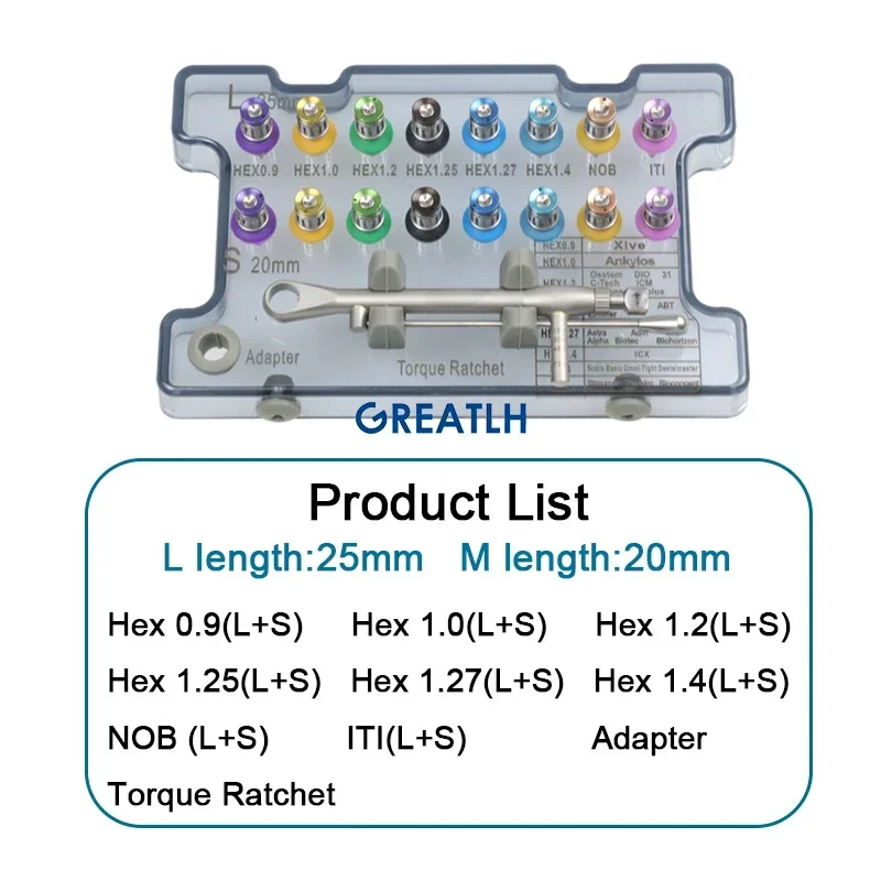 Dental Instrument Dental Implant Torque Wrench Screwdriver Prosthetic Kit Universal Restoration Tool Kit