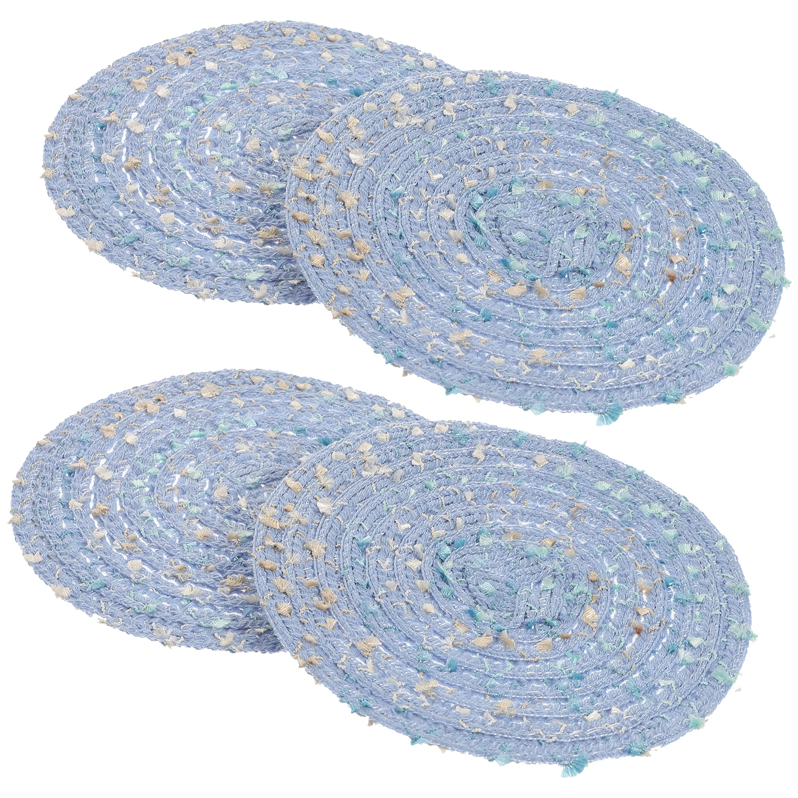 

4Pcs Woven Coasters Natural Round Braided Cup Mats for Home Drink Table Protection Absorbent Heat-Resistant Mats