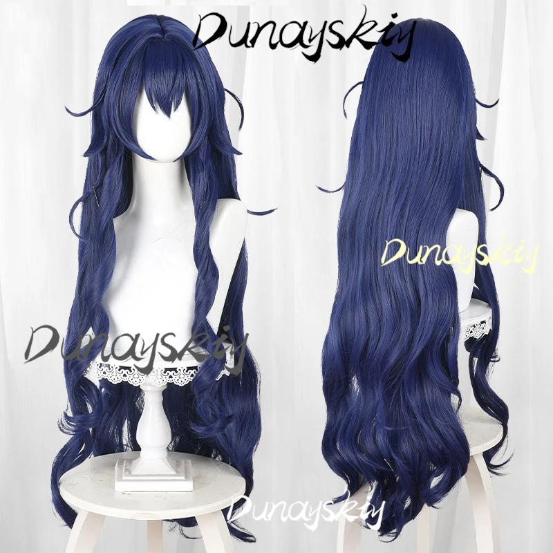 Anime 100 Kanojo Yoshimoto Shizuka Parrucca Cosplay Blu Scuro Capelli Lunghi Donne Ragazze Giochi di ruolo Puntelli Coser Accessorio Parrucca Personalizzata