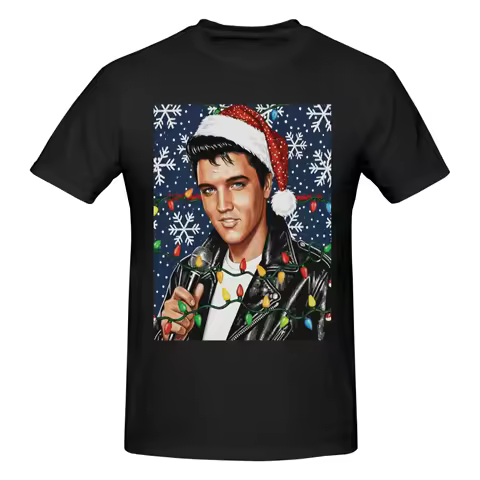 Funny Elvis the Pelvis Claus Men's Printed T-Shirt Unisex T shirtBig Size t-shirt men's