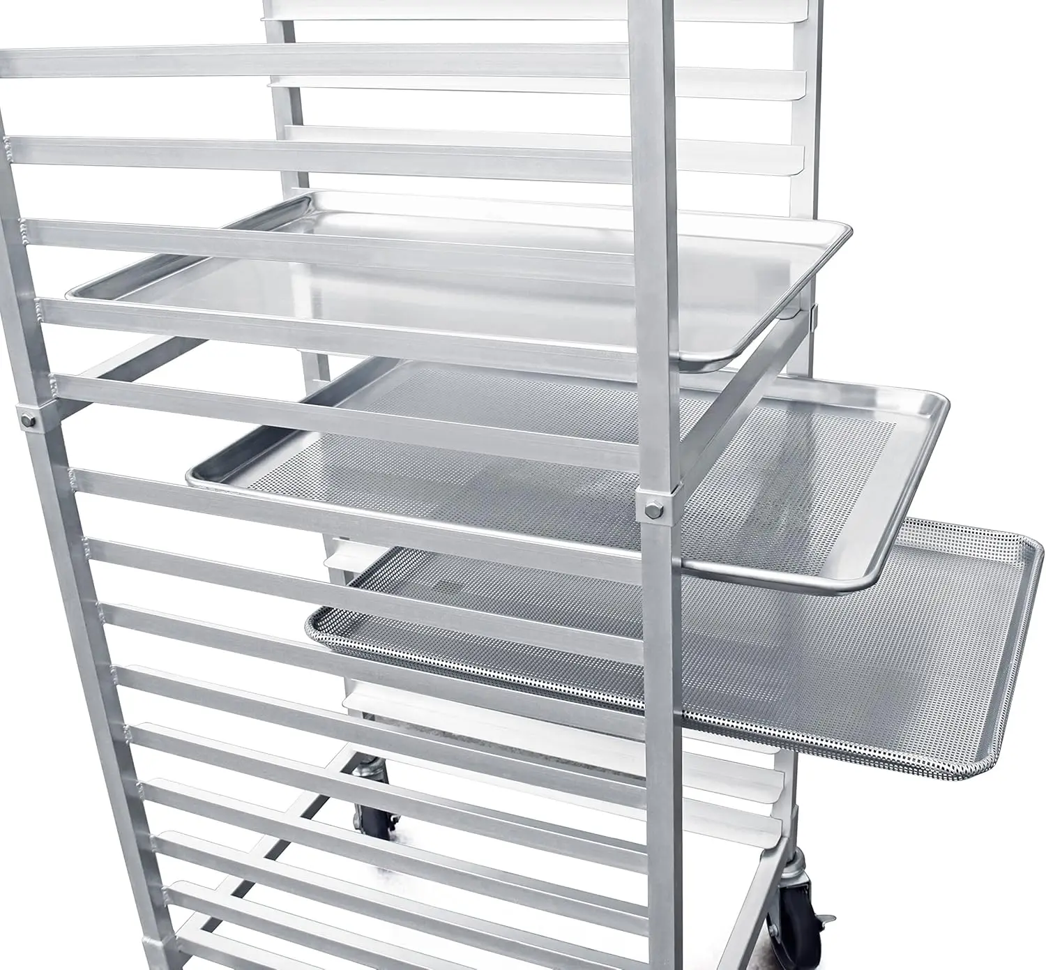 Commercial-Grade Aluminum with Brake Wheels (69" 20-Tier)