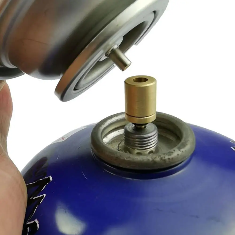 1/5 قطعة محول تعبئة الغاز المحمول موقد موصل خفيف الوزن محول تحويل الغاز للمشي نفخ علبة دروبشيبينغ