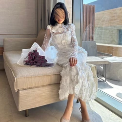 Customized Jiayigong  s Applique Draped Cocktail Party Mermaid High Collar Bespoke Occasion Gown Long Dresses