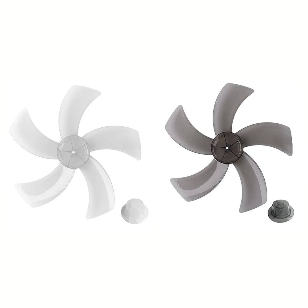 

12inch Plastic Fan Blade Five Leaves With Nut Cover For Pedestal Fan For 12"/280mm Stand Fan Desk Fan Replacement Blades