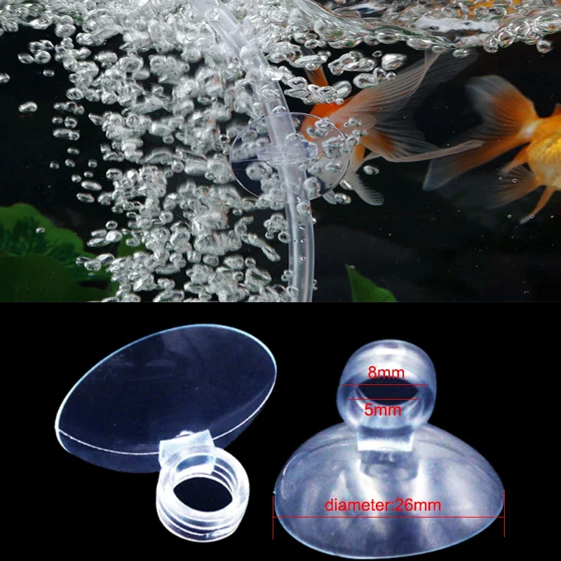 10Pcs Aquarium Suction Cup Air Tube Holder Sucker for Fish Tank Air Line Oxygen Tube Hose Pump Suction Cups Aquatic Pet Supplies