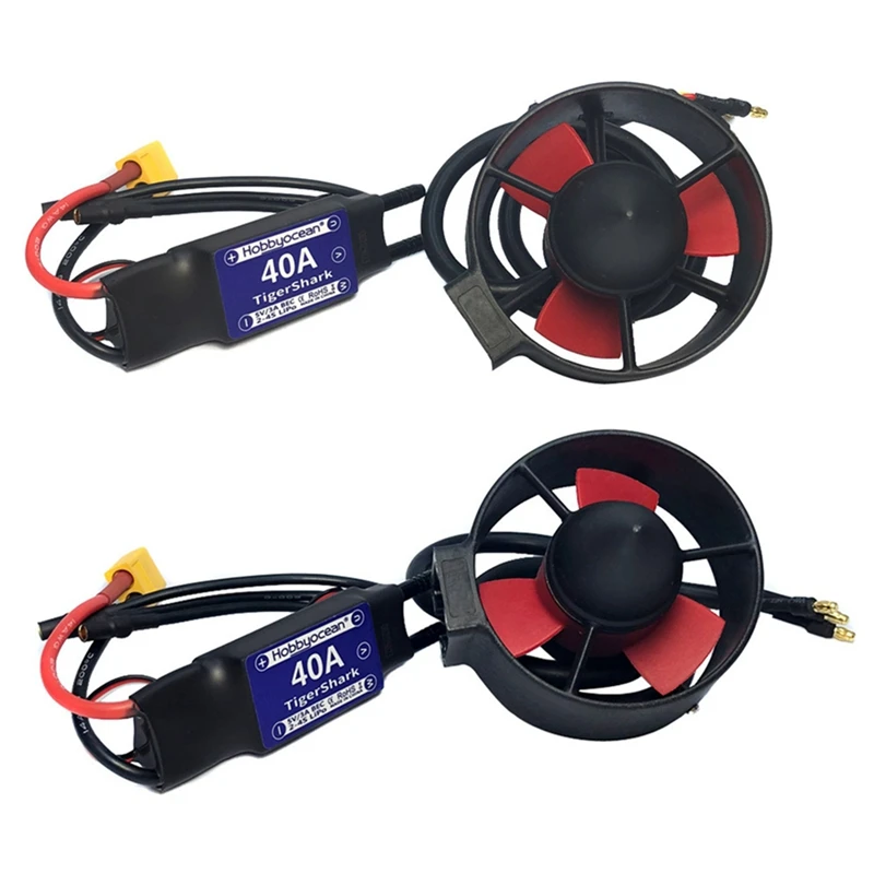 Hobbyocean-Propulseur sous-marin 16V, 300W, moteur sans balais avec 40A ESC, compte 60, prise pour RC Bait TDPBoat, Nest Sunshine Submarine, 1, 2 pièces