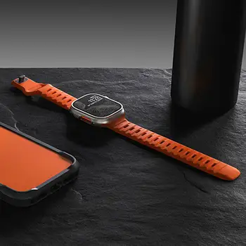 全新柔軟FKM氟橡膠錶帶,CTS設計,20毫米快拆原廠彈簧蝴蝶扣,可裁剪尺寸 8 最佳銷售 橘色錶帶 - №4