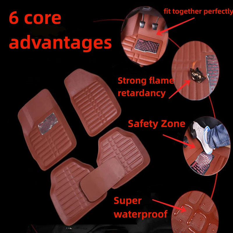 NEW Luxury Leather Car Floor Mats For Ford Focus MK3 MK3.5 III 2012~2019 2015 2016 2017 Rugs Footpads Carpet Pad Accessories