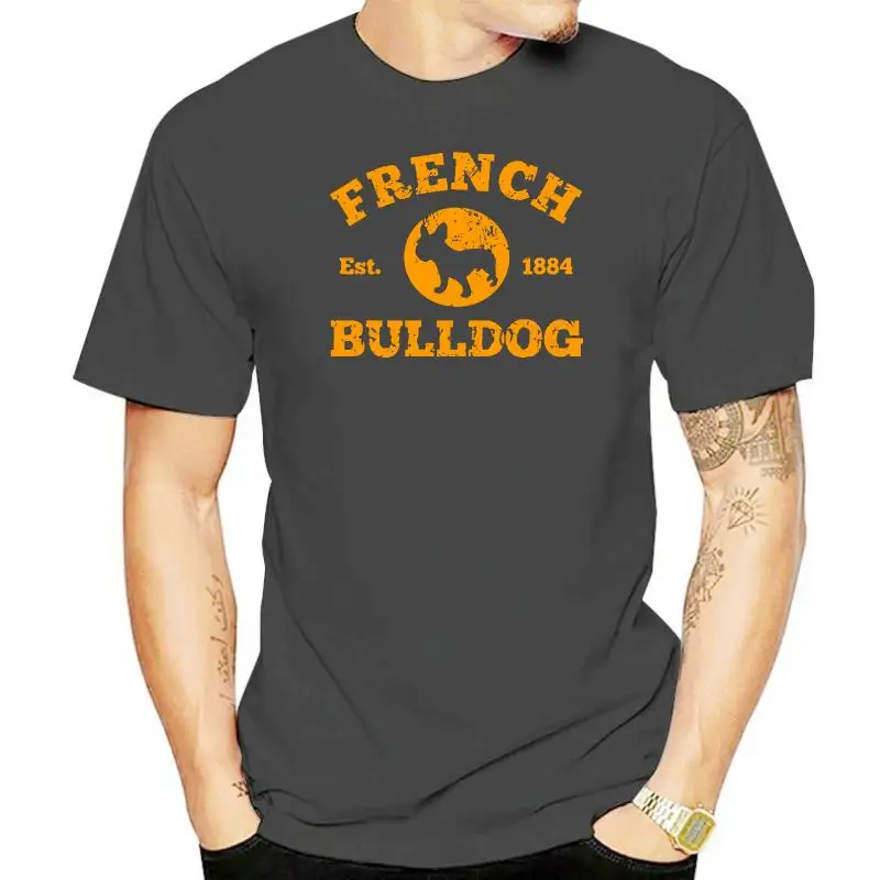 Vintage French Bulldog Frenchie T-shirt For Men Plus Size Cotton Team Tee Shirt 4XL 5XL 6XL Camiseta