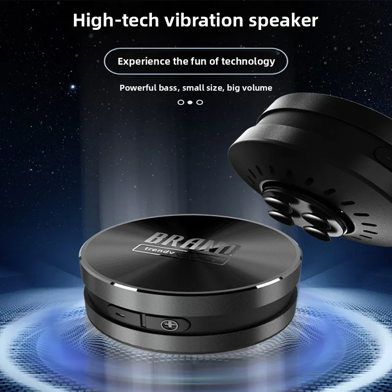 Bone Conduction Bluetooth Speaker TM001 Metal Shell with Suction Cup Black Tech