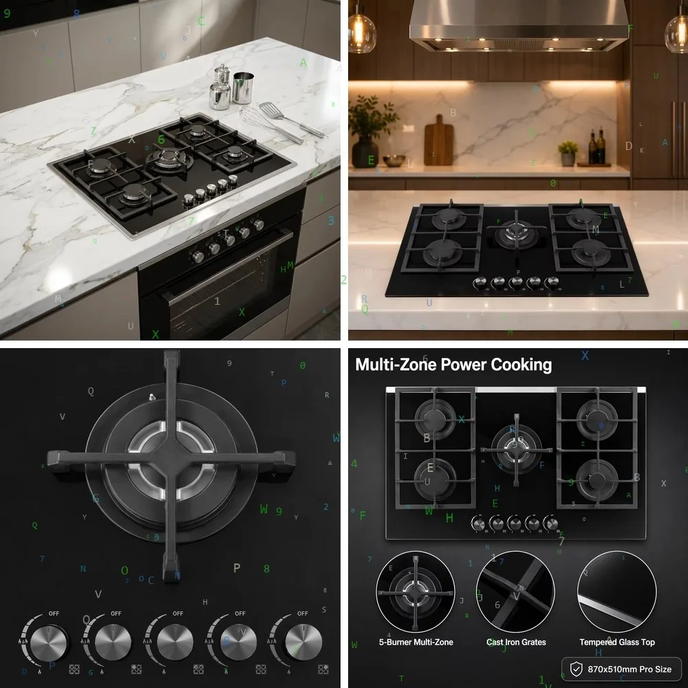 Built-in 5 Burners Gas Blacksmith Forge 36 Inches Portable Stoves Energy-saving Aluminum Home and Hotel Use Ovens Furnaces