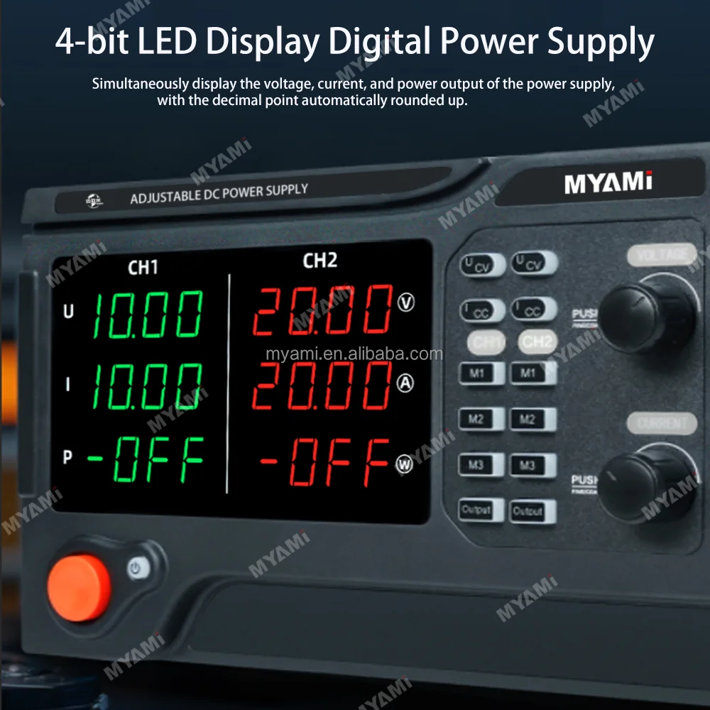 Myami Adjustable 15v 20v 30v 50v 60v 100v 5a 10a 15a 20a 30a 50a 60a Dual Channel Programmable Laboratory Power Supply