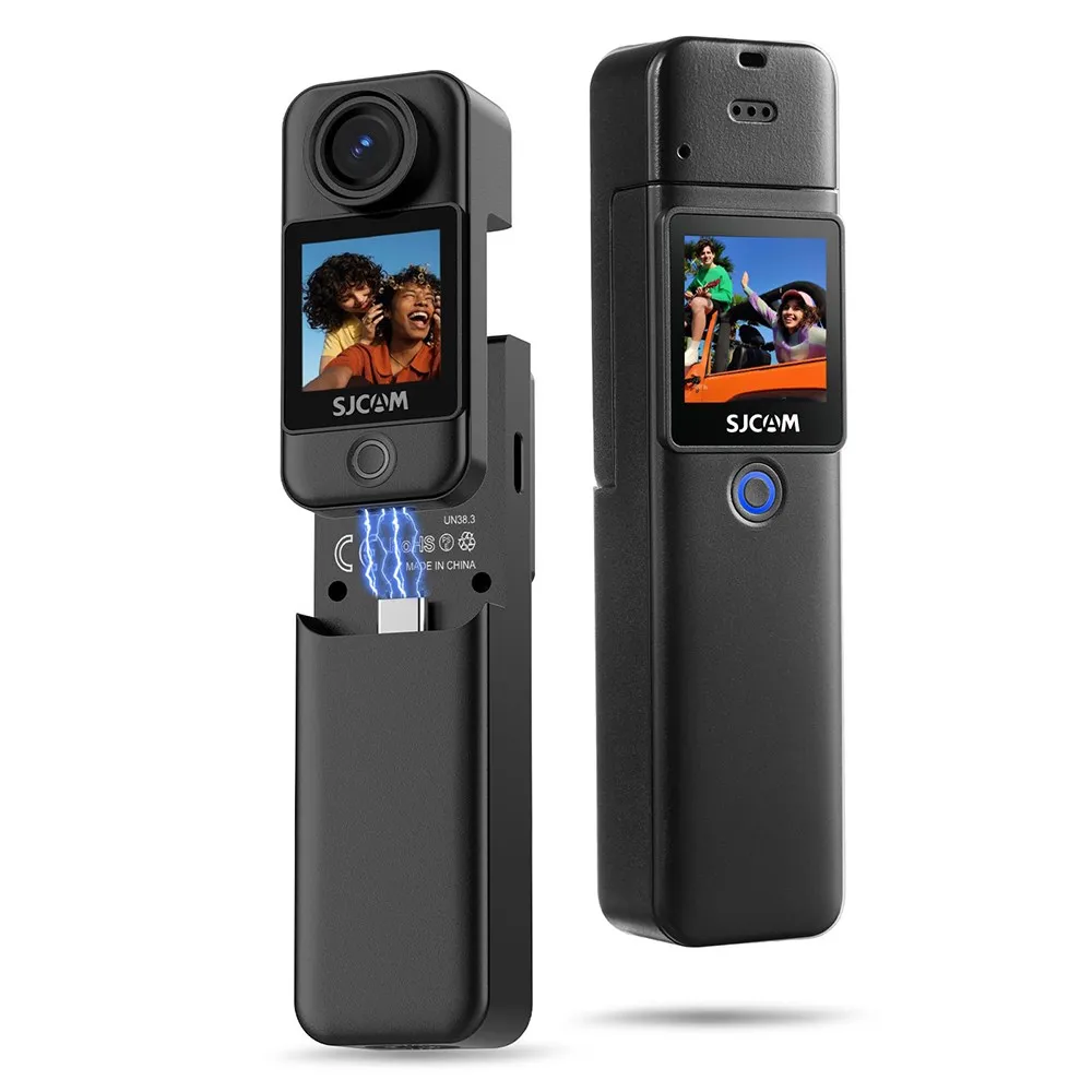 كاميرا الحركة SJCAM C300 7HR 4K مع شاشة مزدوجة، تثبيت 6 محاور ومقاومة للماء - مجموعة تسجيل الفيديو #1