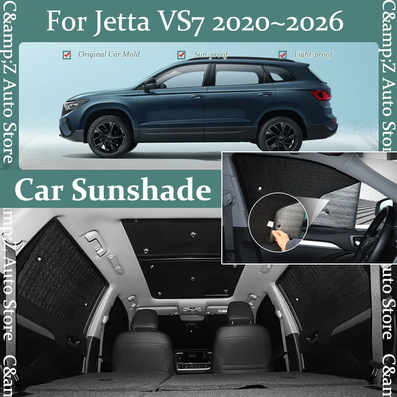 

Car Sun Visor For Volkswagen VW Jetta VS7 2020 2021 2022 2023~2026 Anti-UV Shields Window Sunshades Windshields Auto Accessoires