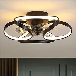 Nordic Intelligent Fan Light Color Dimming and Silent LED Ceiling Fan Light Remote Control Abanicos de tech Bedroom Lighting