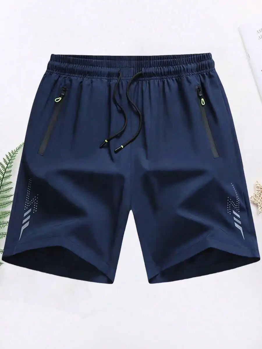 Mens 3/4 Length High Performance Athletic Shorts Elastic Lightweight Fitness Running