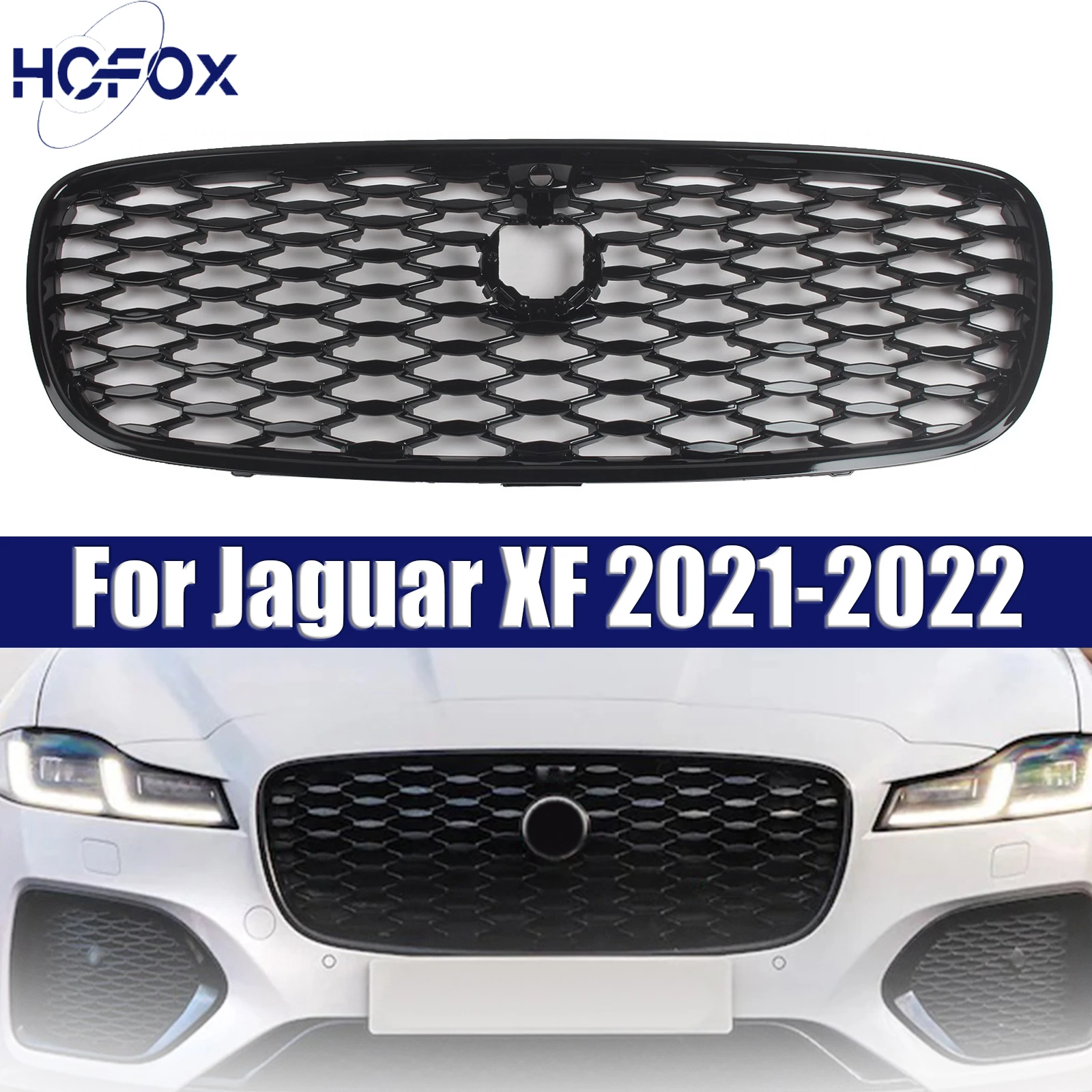 

For Jaguar XF 2021-2022 Car Front Bumper Grill Air Intake Radiator Grille