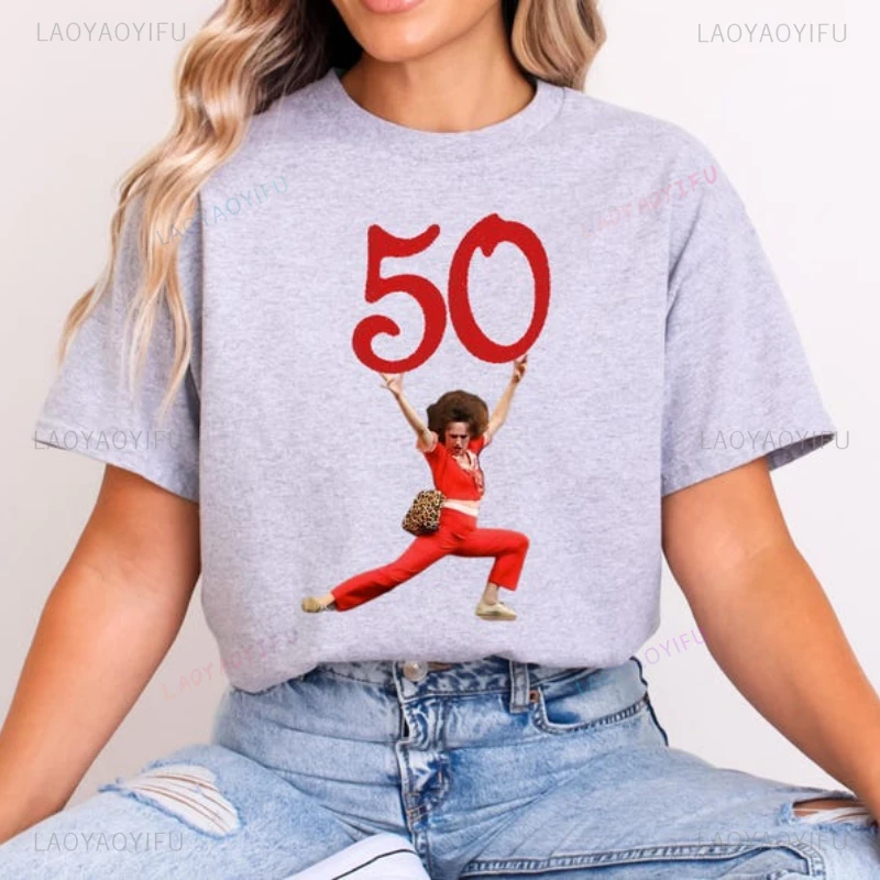 Funny Meme Streetwear Tshirt I'm 50 and I Like To Kick Sally O'Malley Is 50 Shirt 50th Birthday Gift Casual Cotton Tee Tops