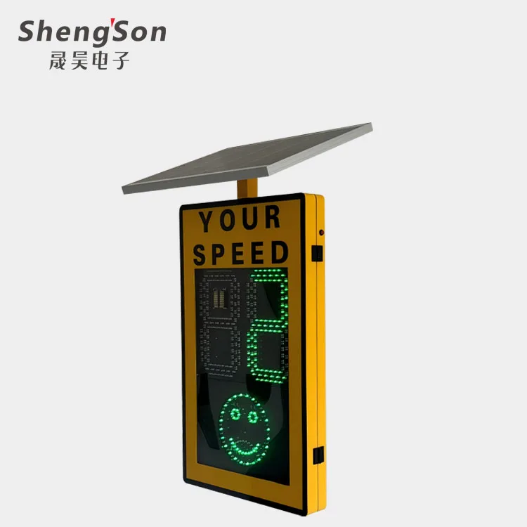 Digital Solar LED Fourth Grade Reflective Film Stainless Steel 24 Traffic Sign Board Radar Speed Limit Warning Sign for Roadway