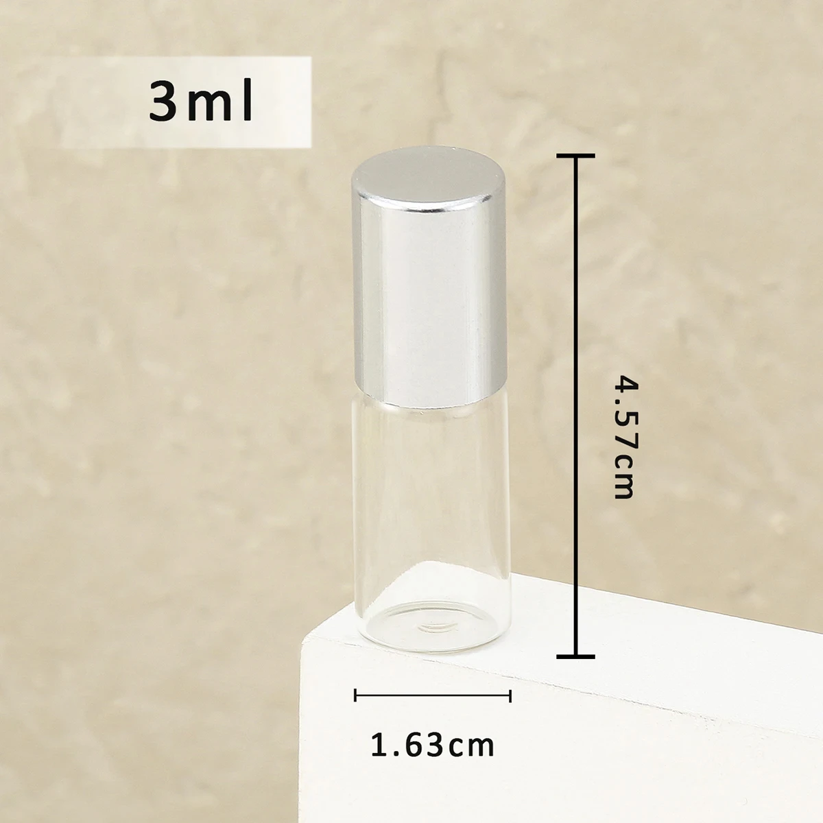 10Pcs+5 Accessories 3ml Essential Oil Mini Clear Glass Roller Ball Bottle with 10 Walking Bead Bottles, 5 Funnels.