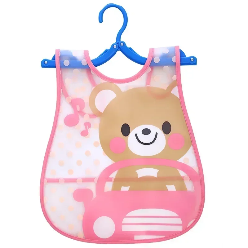 New Adjustable Baby Bibs Stuff Stuff EVA Plastic Waterproof Lunch Feeding Cute Cartoon Children Apron Burp