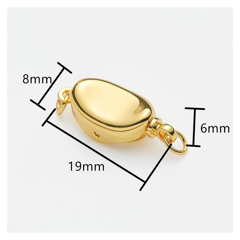 5 Stück 18 Karat vergoldete Messing-Schnallenverschluss-Anschlüsse für selbstgemachte Armbänder, Halsketten, Schmuckherstellung, Zubehör, Bastelarbeiten – Detail 1