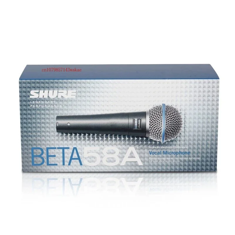 2PCS SHURE BETA 58A Microphone Wired Dynamic Home Amp Studio Recording Handheld Mic for Karaoke Bar Stage Live Performance