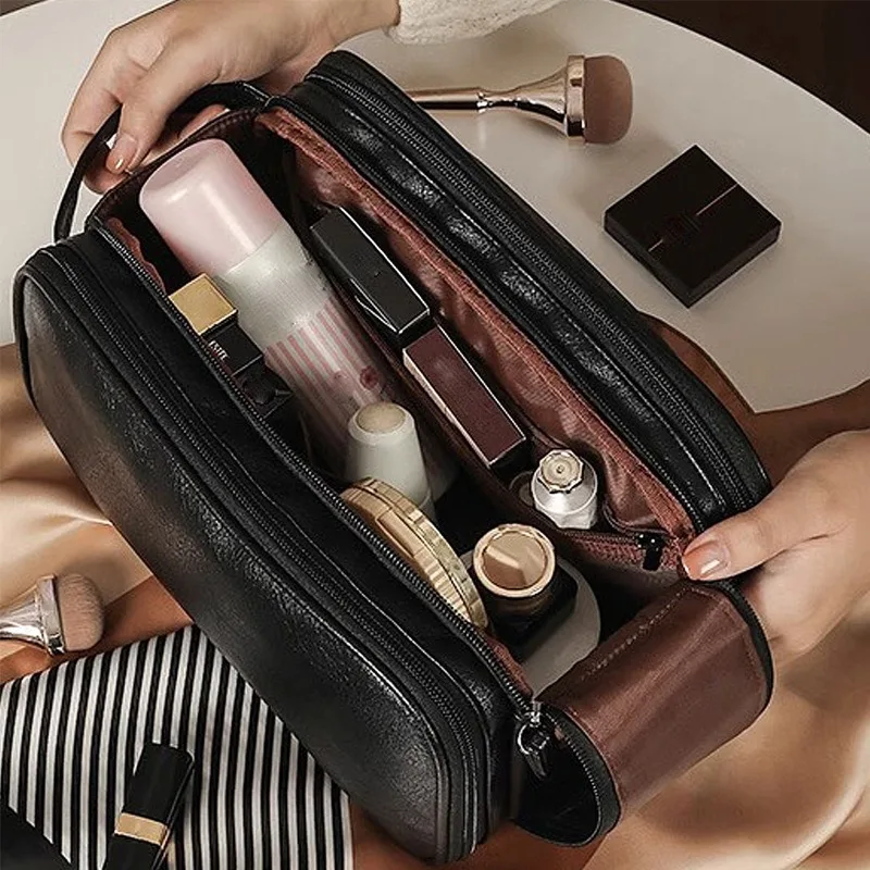 2026 New Multi-function Makeup Bag Women Large Capacity Portable Travel Cosmetic Brush Toiletry Organizer Pouch