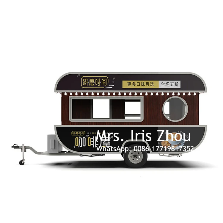Trailer móvel de concessão de fast food tipo trailer mais vendido, trailer de comida de rolo de sorvete, trailer de comida móvel