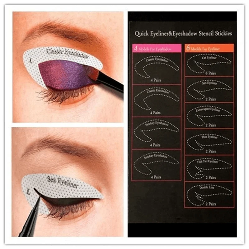 32 Pairs of Eyeliner Pencil Eye Shadow Makeup Eyeliner Template Eyeliner Sticker European and American Eye Makeup Template