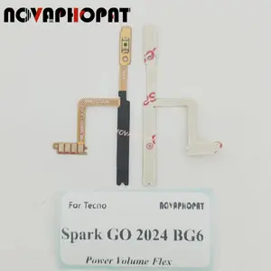 Bilashmart Novaphopat Tecno Spark GO 2024 BG6 Power On Off Volume Up Down Switch Power Button Flex Cable Ribbon