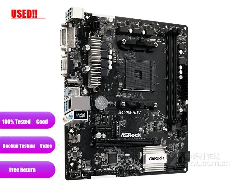 

Asrock B450M-HDV Motherboard 32G DDR4 AMD B450 Socket AM4 VGA HDMI DVI USB2.0 3.0