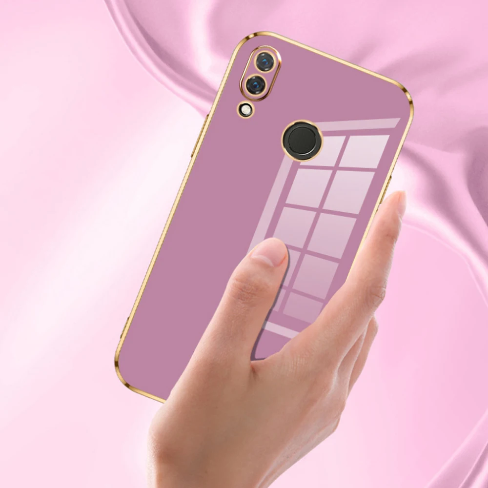For Honor 8X Case Honor View 10 Lite Phone Case JSN-L11 JSN-L21 JSN-L22 JSN-L23 Silicone Back Cove Fundas Luxury Square Plating