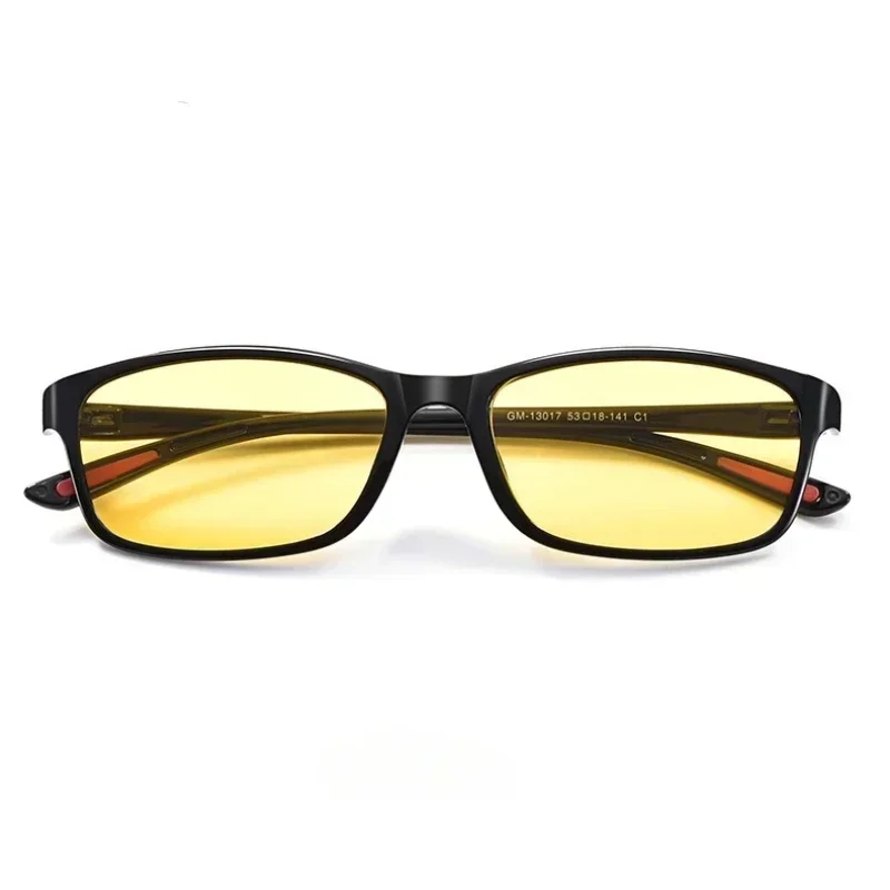 Vintage Women Men\'s Anti-Glare Driving Night Vision Minus Glasses Ultralight Square Frame Eyeglasses Retro Myopia Eyewear To-4.0