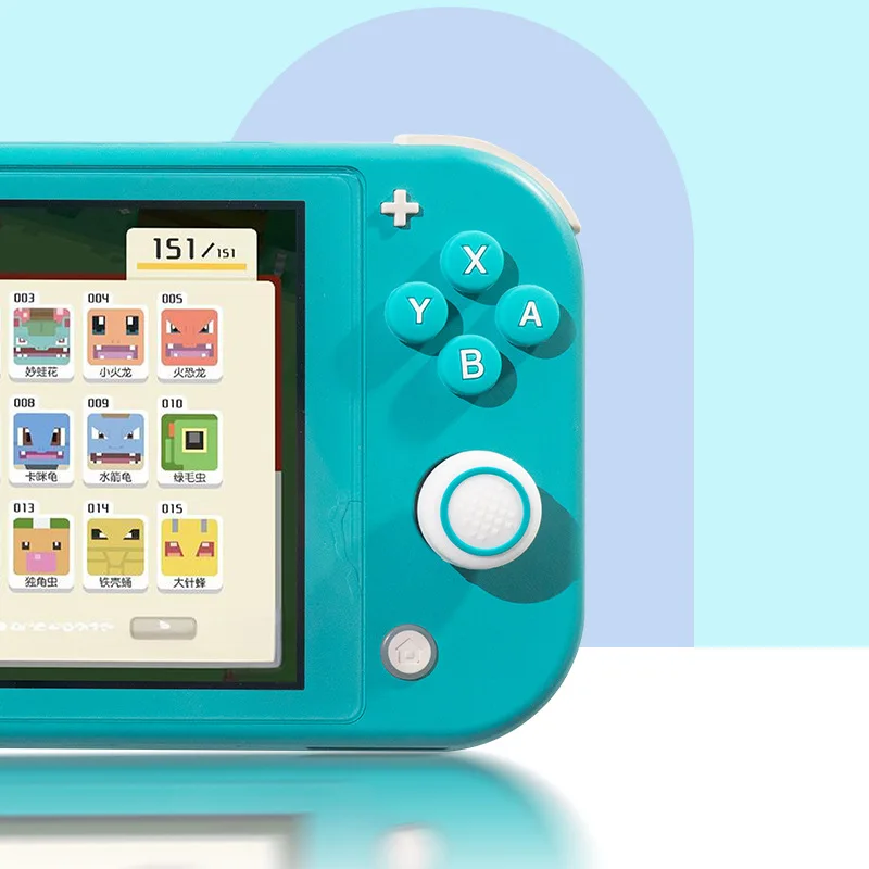 Silicone morbido D-pad pulsante di direzione incrociata ABXY adesivo chiave custodia in pelle per Switch Lite Thumb Stick Grip Cap Cover Protector