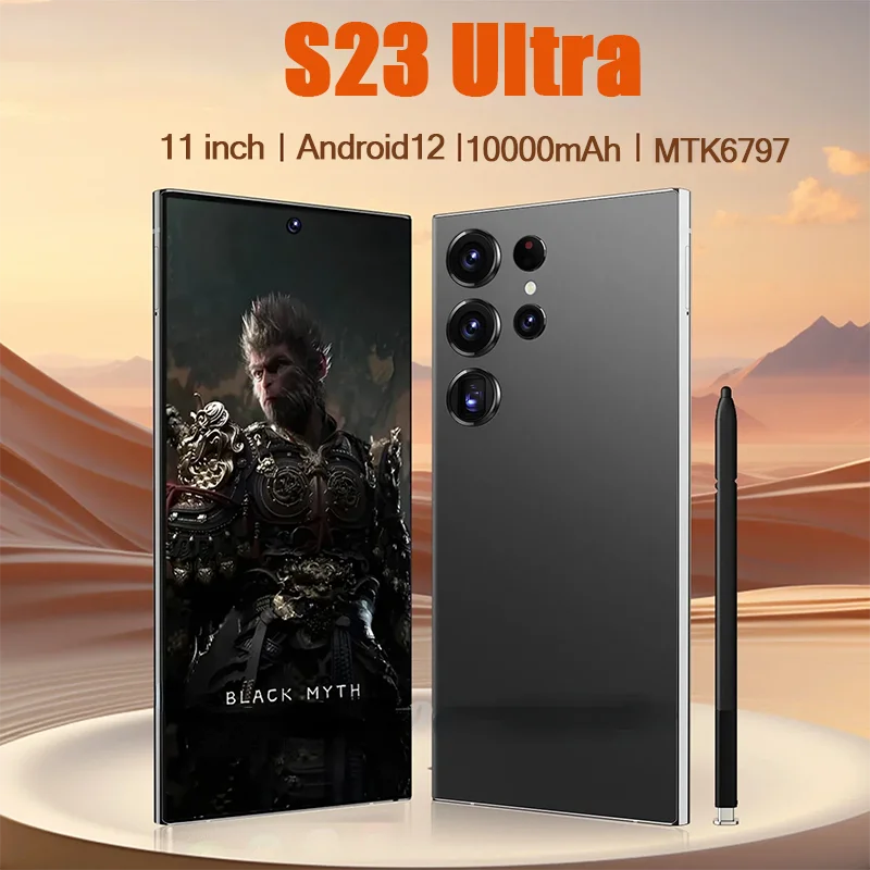 

2024 Оригинальный планшет S23 Ultra 11 дюймов распознавание лица Android 12 5G двойная карта 16 ГБ + 1 ТБ 10000 мАч GPS Wifi Bluetooth планшетный ПК