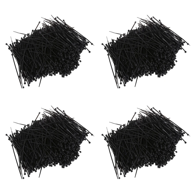 

4000 Pcs Black Nylon Cable Zip Tie Fasten Wrap 95Mm X 2Mm