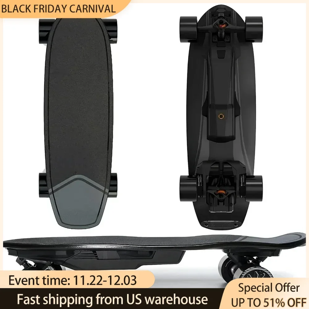 Electric Skateboard with Remote, Top Speed of 23 Mph, Quick-Swap Battery, 440 LBS Max Load, IP55 Waterproof, Electric Skateboard