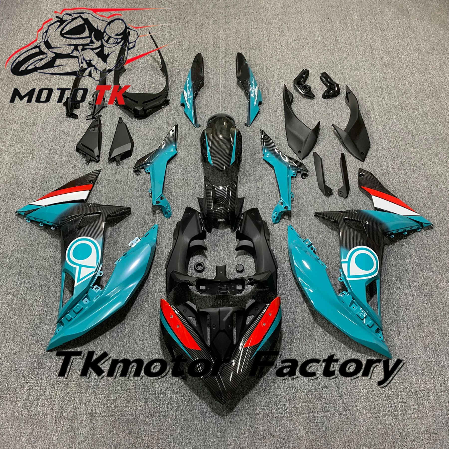 For Kawasaki NINJA 650 ER-6F 2017 2018 2019 motorcycle carbon fiber fairing ABS injection body decoration kit ninja650 17 18 19